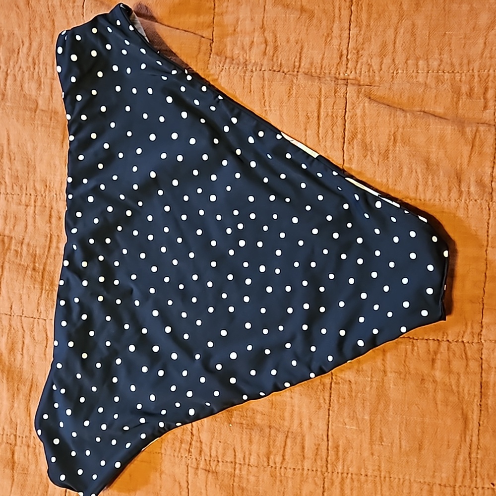 Billabong Black Bikini Bottom with White Floral and Polka Dot Accents - Picture 6 of 6